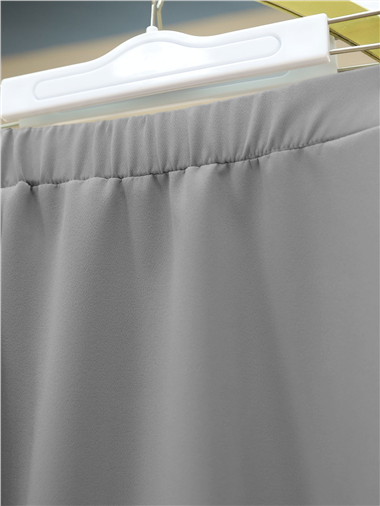 Çapraz Düğmeli Yelek Etek İkili Takım  -Gri