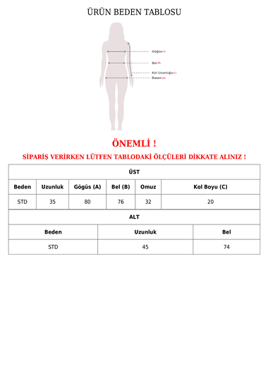 Cep Detaylı İnci Düğmeli Triko Crop Takım -Laci