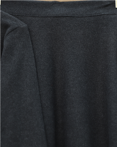 Deri Detaylı Önü Düğmeli Etekli Selanik Takım -Antrasit