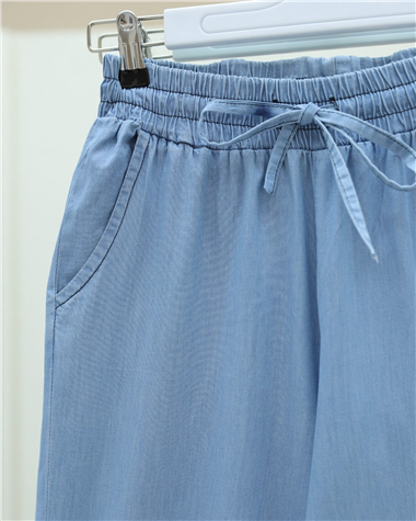 Duble Paça Yıkamalı Soft Kot Pantolon  -Buz Mavi