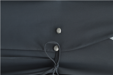 Düğme Detaylı Çift Bağcıklı Yelek Pantolon Double Krep Takım -Füme