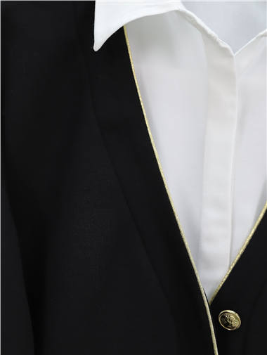 Düğmeli Biyeli Oysho Hırka -Siyah