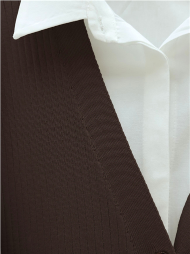 Düğmeli Fitilli Triko Hırka  -K. Kahve