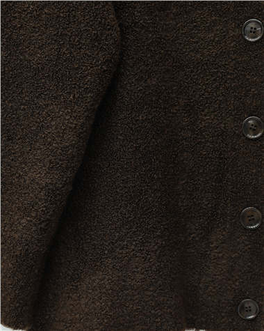 Düğmeli Salaş Triko Hırka -K. Kahve