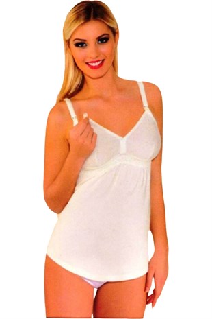 KaliteMall Anne Emzirme Atleti -Beyaz