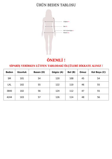 Eteği Arma Detaylı Yırtmaçlı Uzun Tunik  -Beyaz