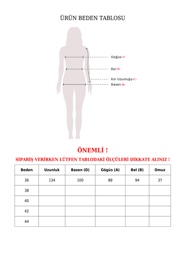 Eteği Piliseli Kuşaklı Jile -Turuncu