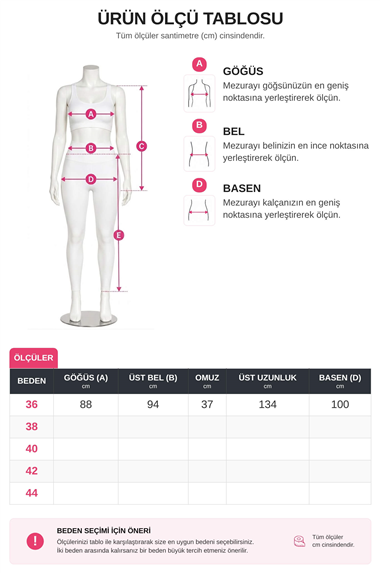 Eteği Piliseli Kuşaklı Jile -Vizon