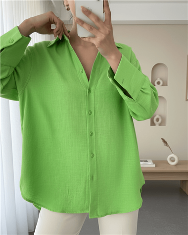 قميص فكير طويل الظهر -A.Green