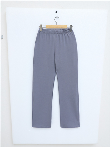 Hakim Yaka Önü Taş Detaylı Pantolonlu Takım -Gri