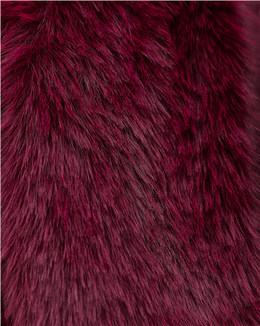 İçi Astarlı Kürklü Kaban -Bordo