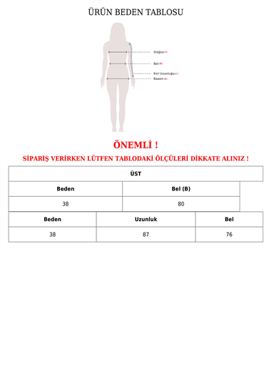İthal Krep Kalem Etek  -Bej