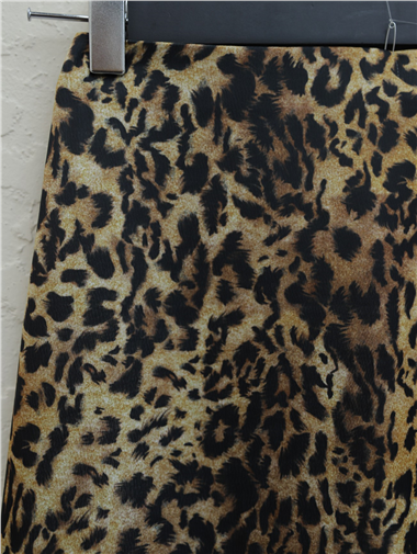 Leopar Desen Kloş Etek -Leopar