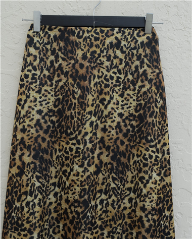 Leopar Desen Kloş Etek -Leopar