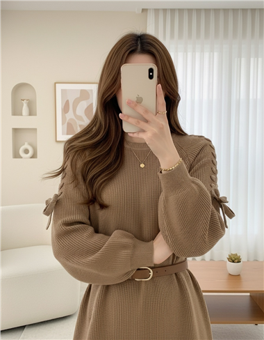 Womens Shoulder Cable-Knit Braided-Knit Relaxed Knit Tunic - Mink