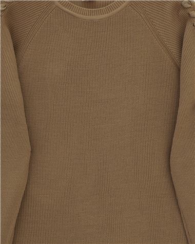 Womens Shoulder Cable-Knit Braided-Knit Relaxed Knit Tunic - Mink