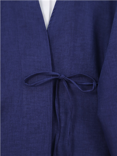 Önden Bağlamalı Pantolonlu Kimono Takım -Laci