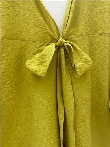Önden Bağlamalı Yazlık Kimono -Yağ Yeşili