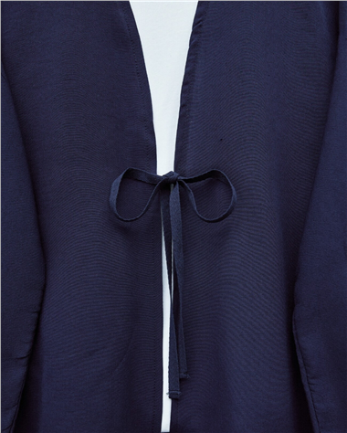 Önü Bağcıklı Poplin Kimono -Laci