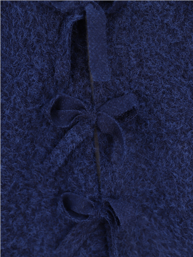 Önü Bağlamalı Kırçıllı Kaşe Ceket -Laci