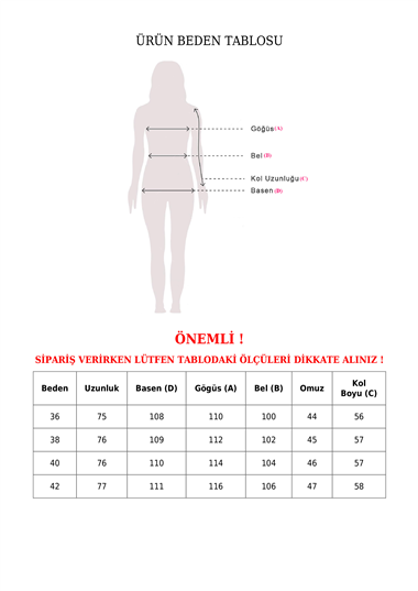 Önü Bağlamalı Sakallı Kimono -Laci