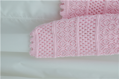 Önü Çiçek Nakışlı Ponponlu Düğmeli Triko Hırka  -Pembe