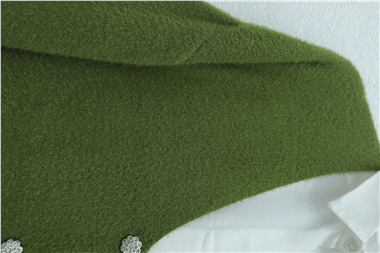 Önü Düğmeli Sakallı Salaş Triko Hırka    -Haki