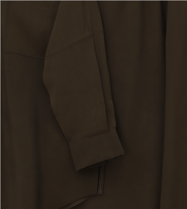 Önü Düğmeli Tek Cepli Gömlek Pantolon Modal Takım  -K. Kahve