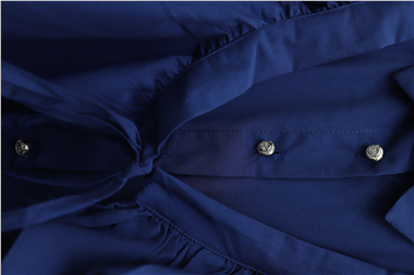 Pelerin Detaylı Düğmeli Oval Kesim Poplin Tunik -Laci