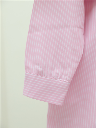 Pelerinli Çizgili Gömlek -Pembe