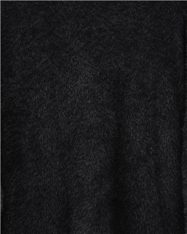 Sakallı Uzun Salaş Triko Tunik -Siyah