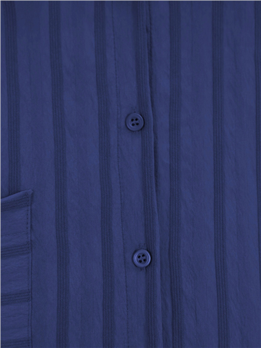 Tek Cepli Kolu Katlamalı Oval Kesim Gömlek -Laci