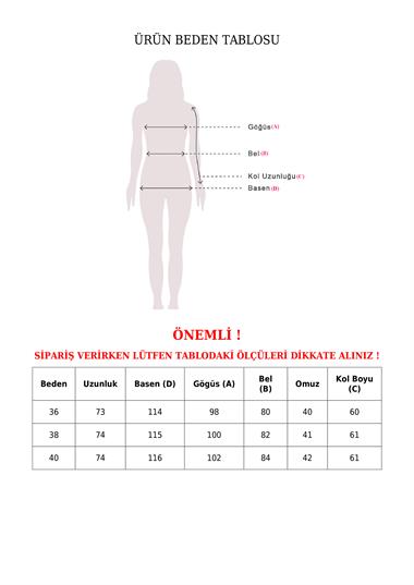 Tünel Bağcıklı Cepli Astarlı Kürklü Ceket -Siyah