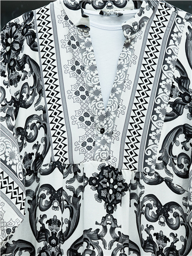 V Yaka Yarasa Kol Parçalı Viskon Elbise -Siyah