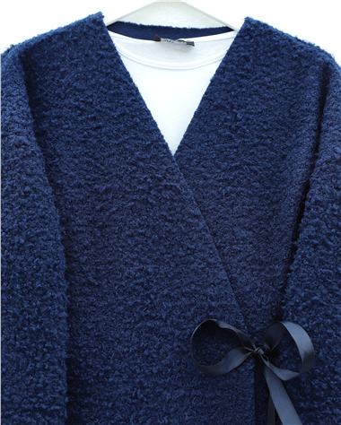 Yandan Bağlamalı Buklet Kimono   -Laci