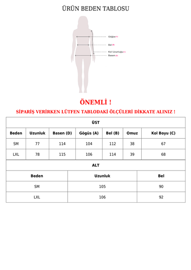 Yuvarlak Yaka Kemerli Dantel Detaylı Astarlı Pantolonlu Takım -Siyah