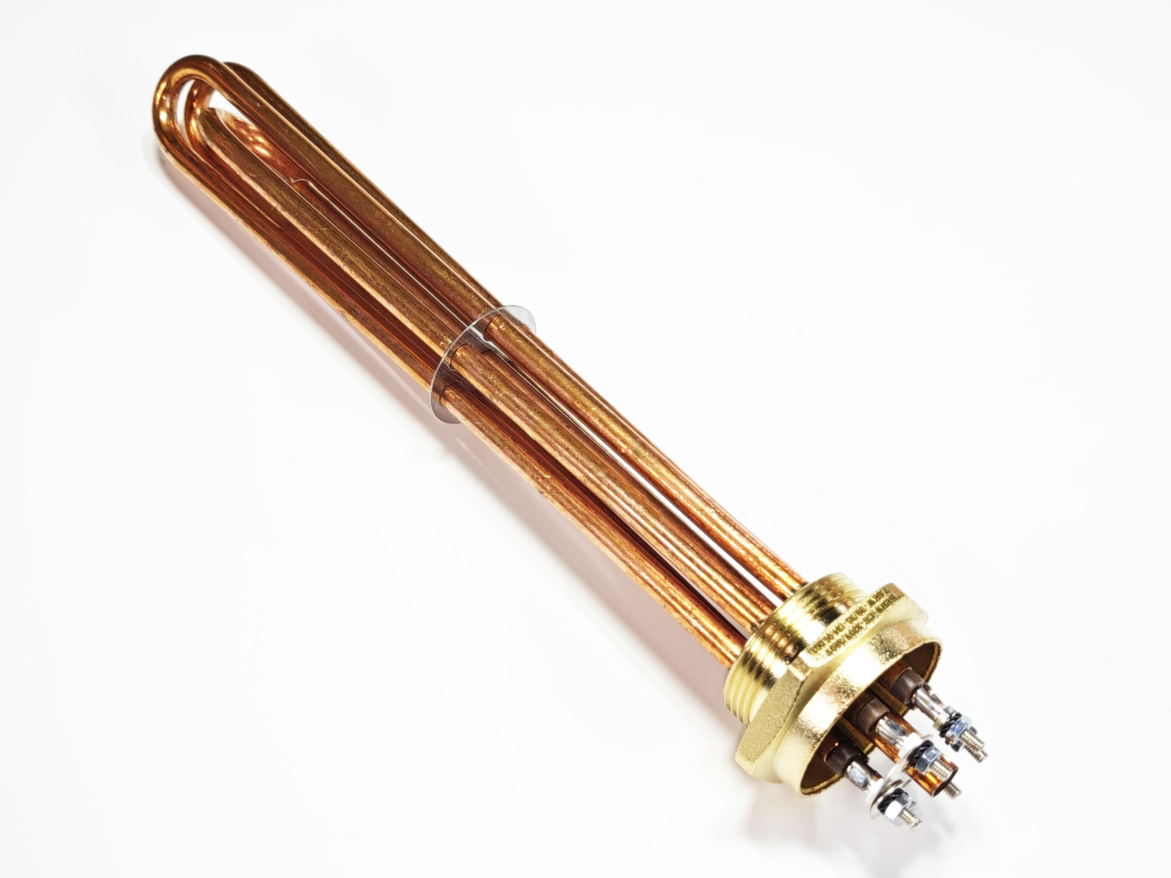 Sern Bakır 1 1/2'' (1,5 inç) Trifaze Kafa Isıtıcı Rezistans 30cm 7,5KW 380V
