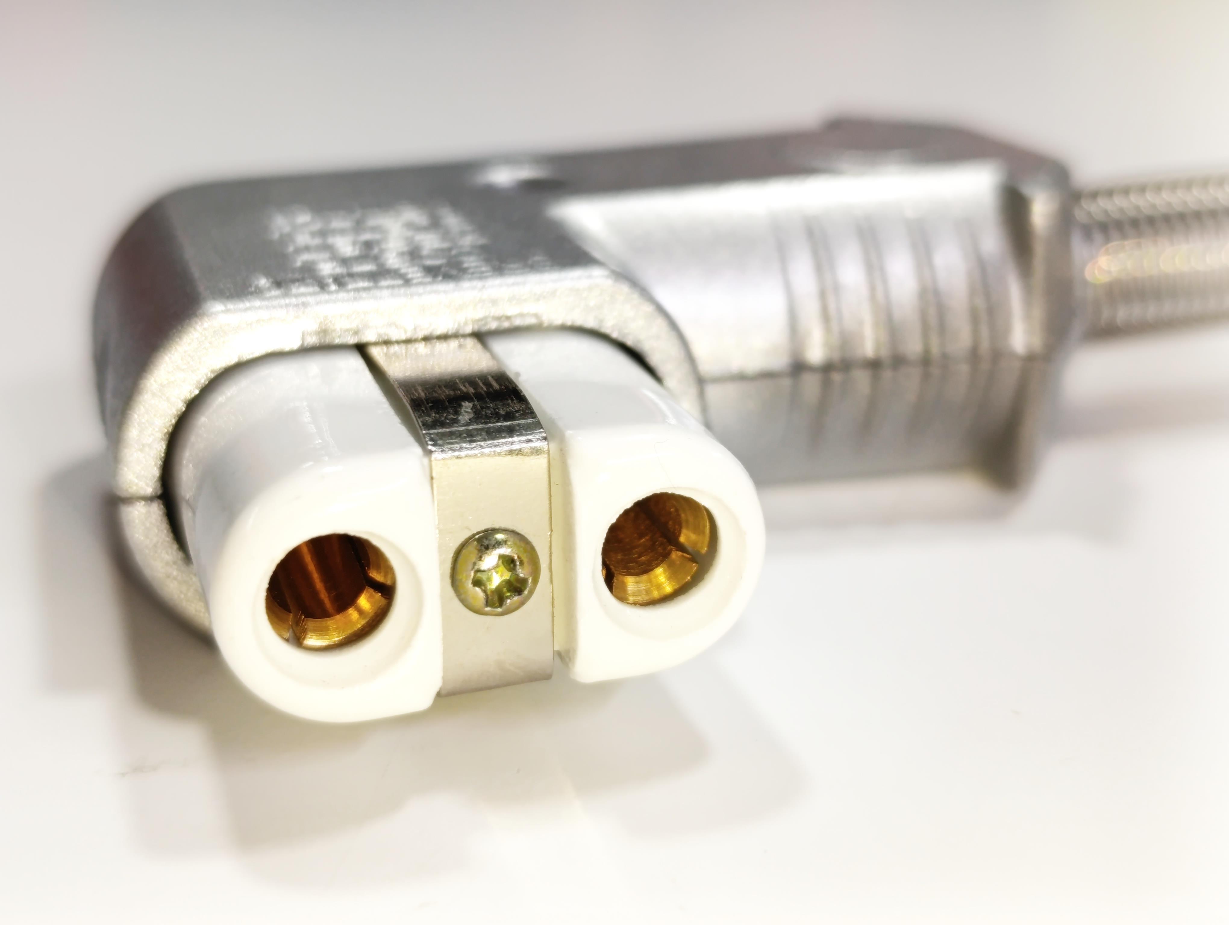 TYP-RA-2-AL Endüstriyel Eğik Model Erkek Fiş – Alüminyum/Seramik – 400°C – 35A – 220-380V