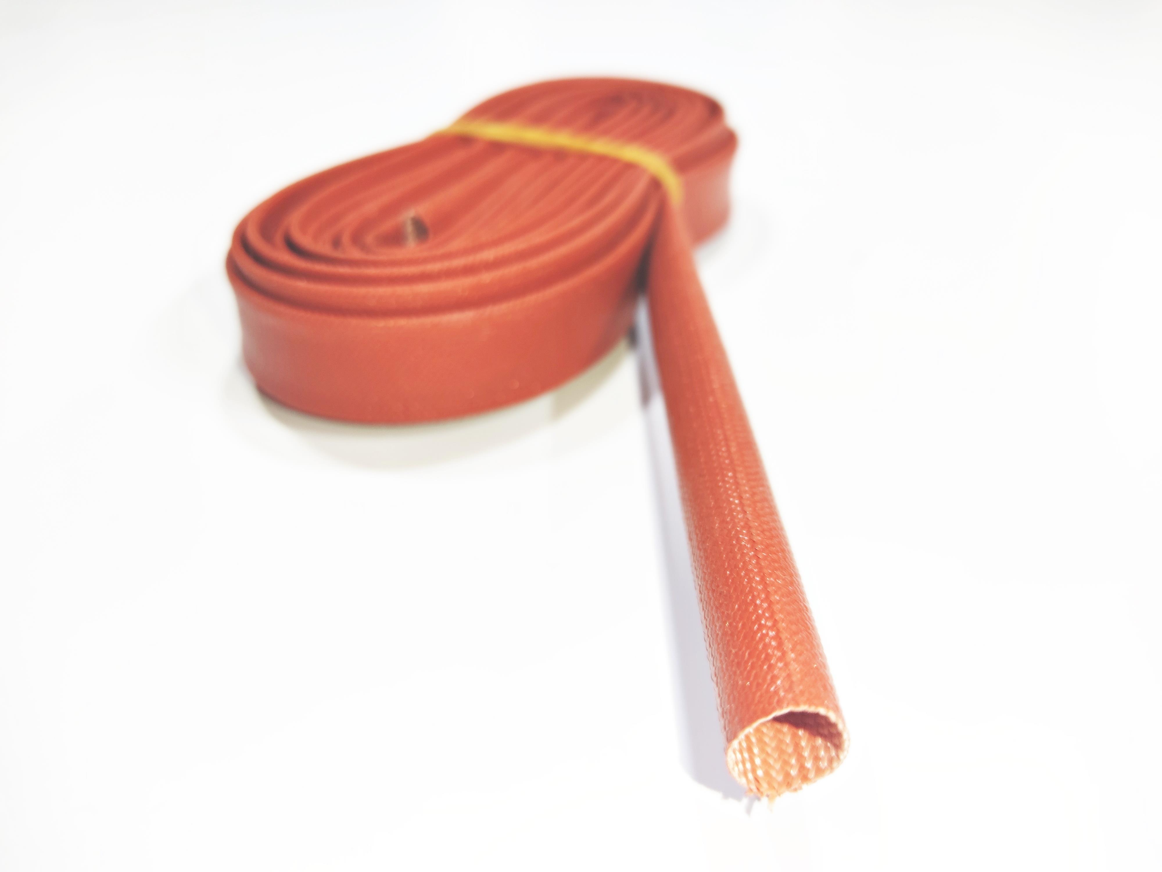 10mm H Class Cam Elyaf Örgü Silikon İzoleli Makaron 5 metre, Çalışma -60/+250 Derece 