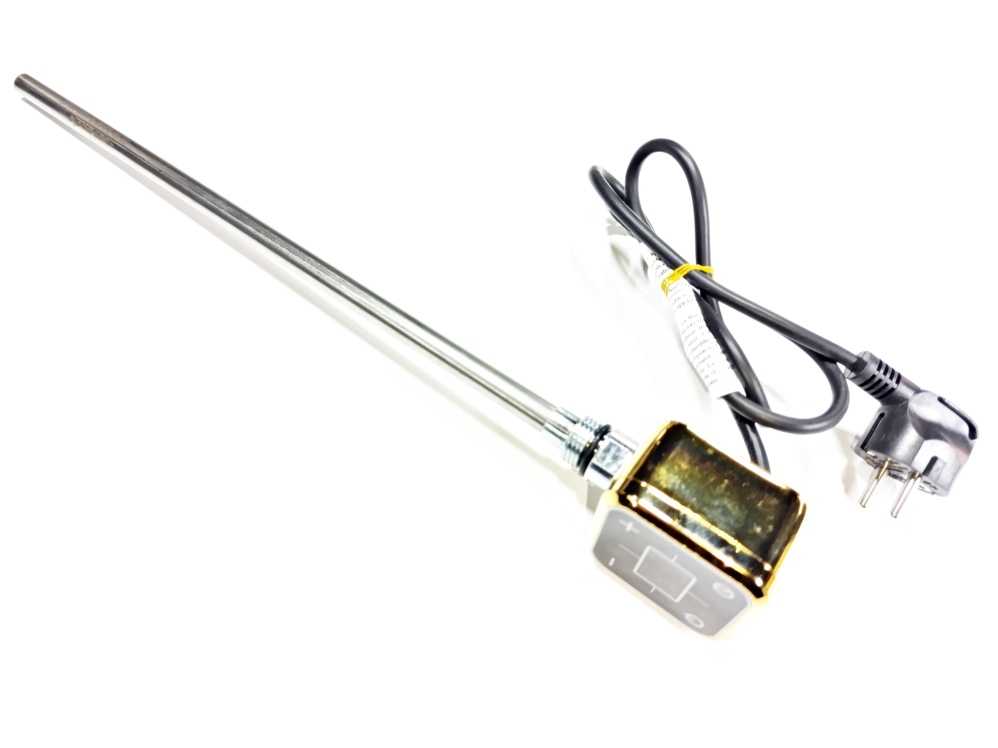 400W Altın Renk Kare Dijital HP013 Model Havlupan Isıtıcı Rezistans 230 V / L:370 MM 