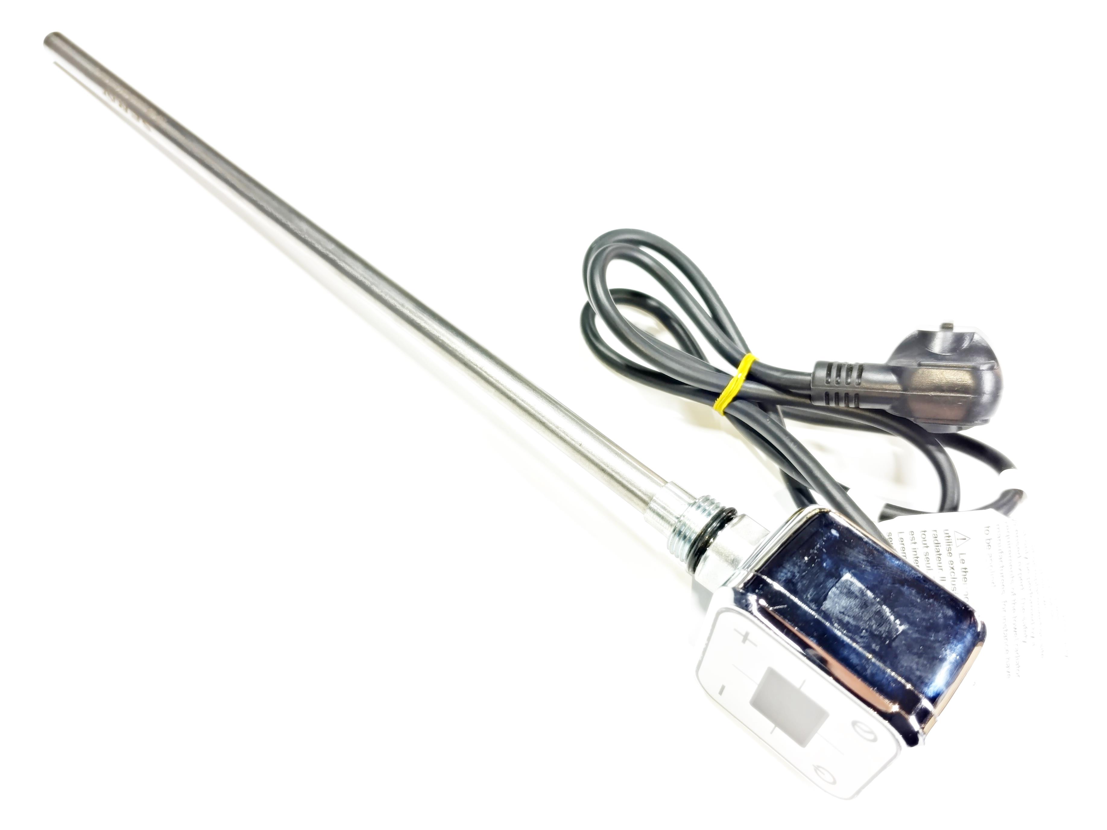400W Krom Renk Kare Dijital HP013 Model Havlupan Isıtıcı Rezistans 230 V / L:370 MM 