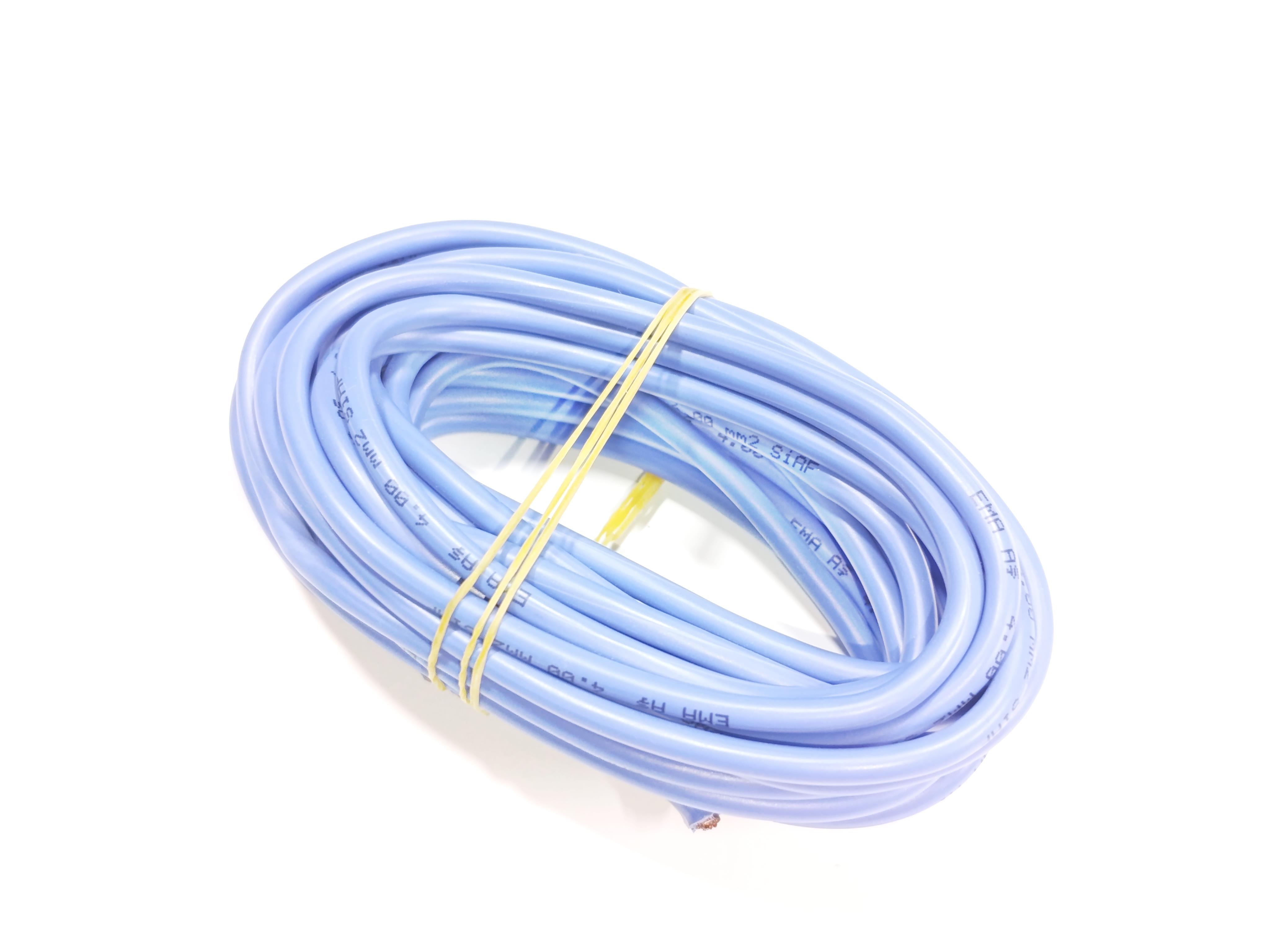 4mm 5metre Yanmaz Silikon Kablo MAVİ Renk