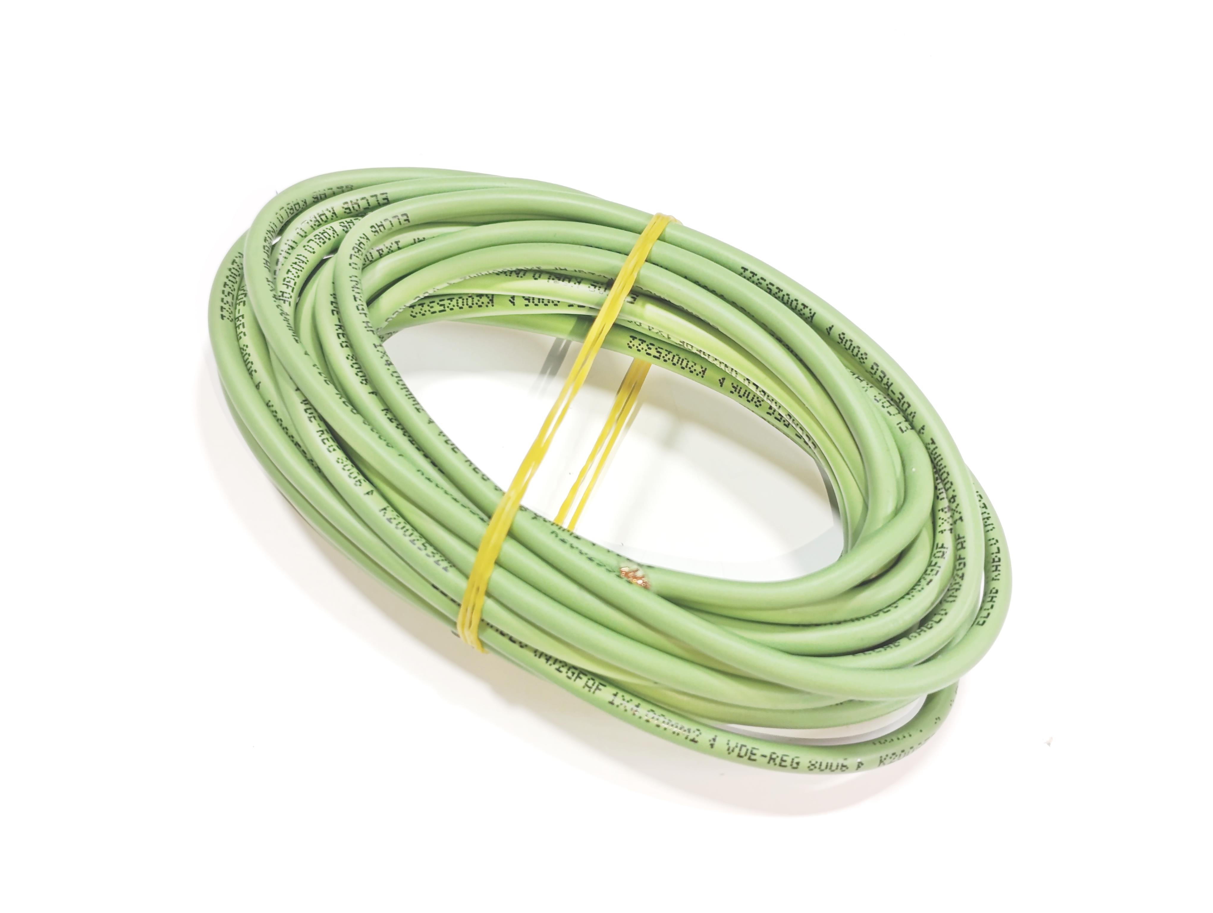 4mm 5metre Yanmaz Silikon Kablo YEŞİL Renk