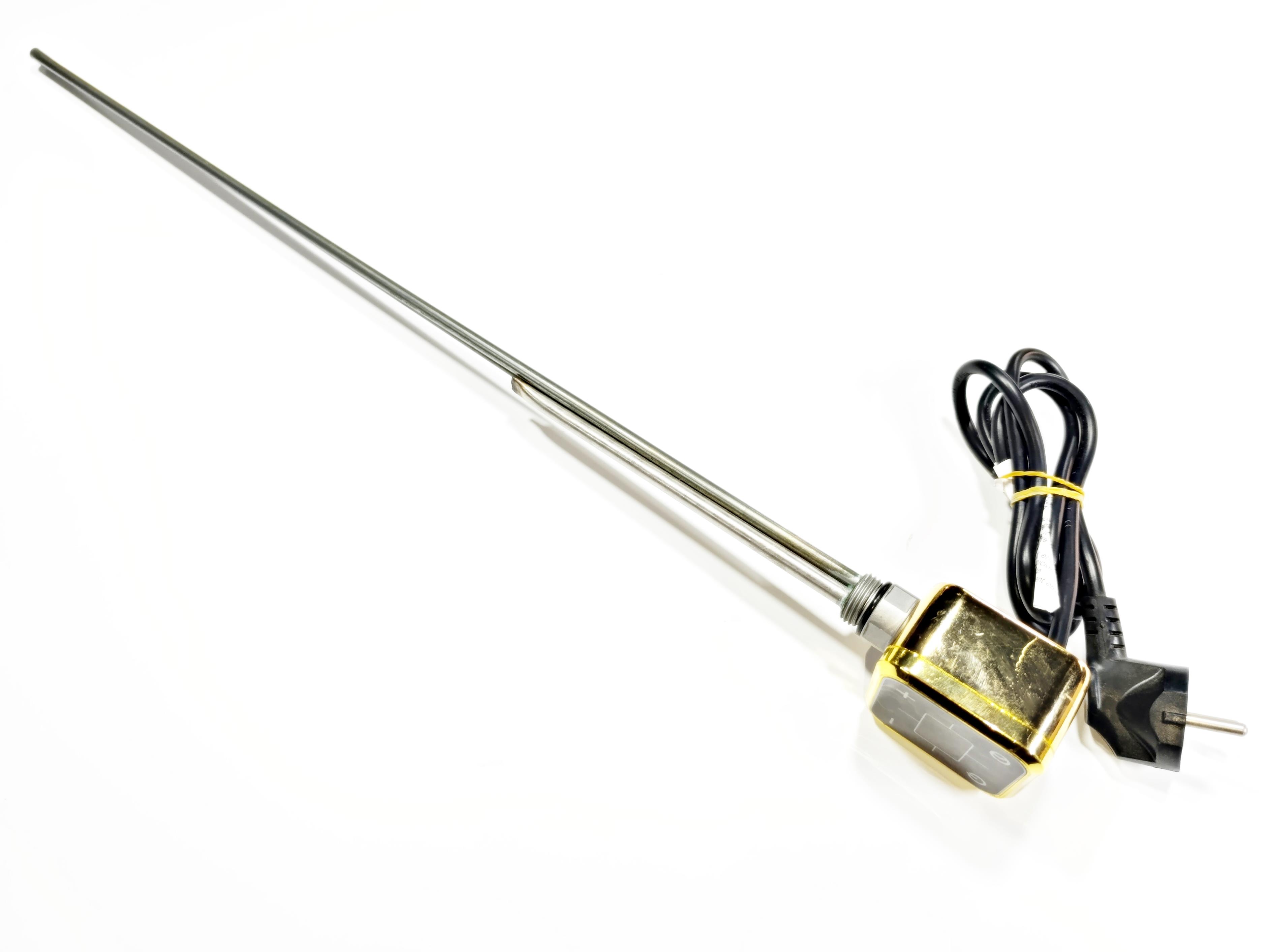 600W Altın Renk Kare Dijital HP013 Model Havlupan Isıtıcı Rezistans 230 V / L:550 MM 
