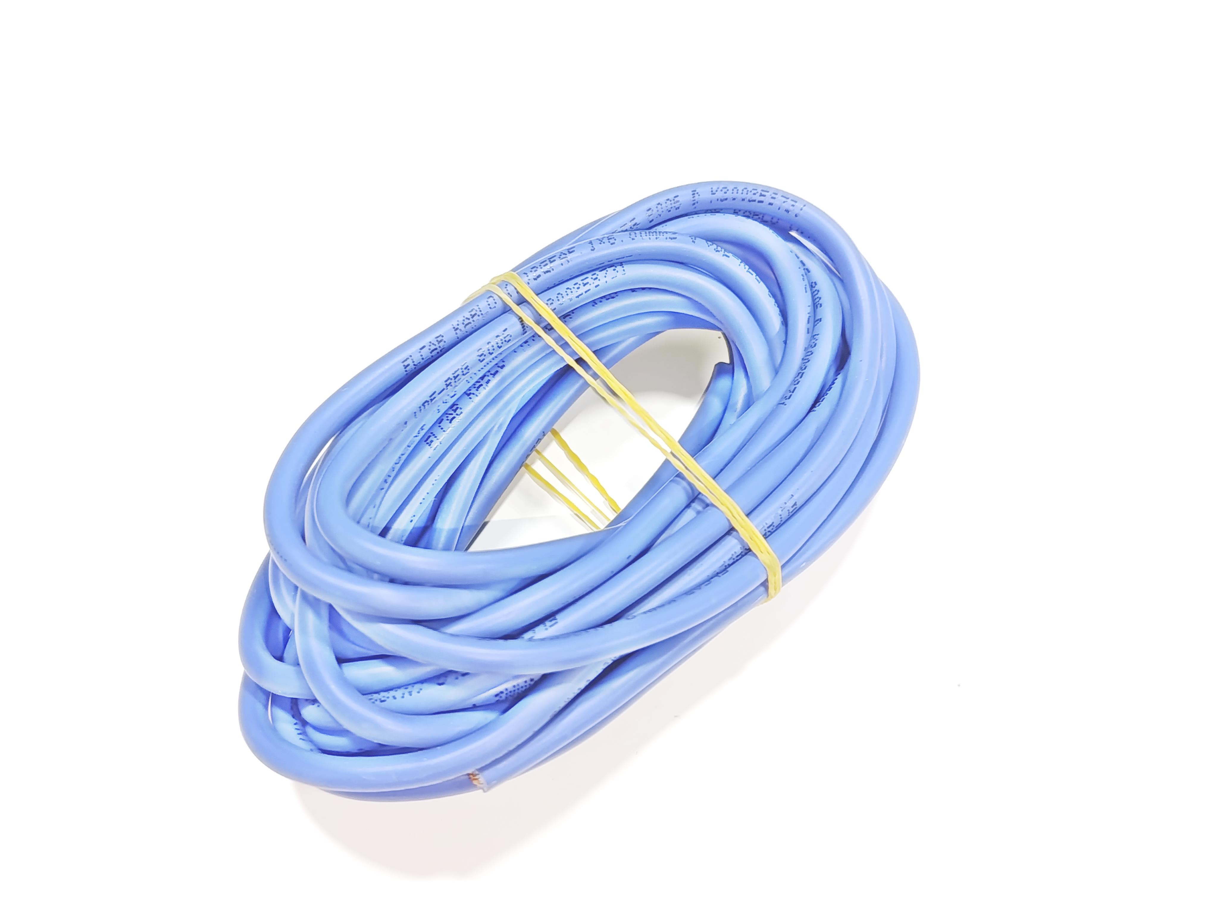 6mm 5metre Yanmaz Silikon Kablo MAVİ Renk