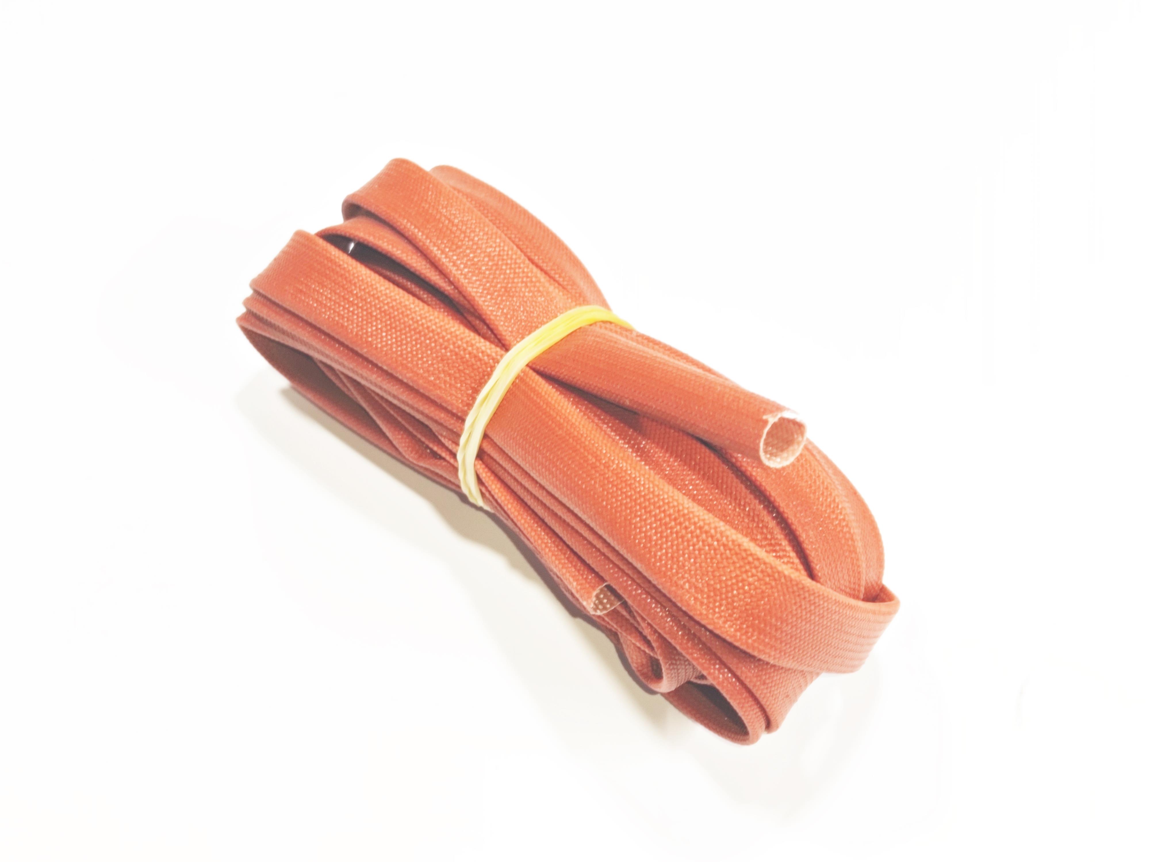 7mm H Class Cam Elyaf Örgü Silikon İzoleli Makaron 5 metre, Çalışma -60/+250 Derece 