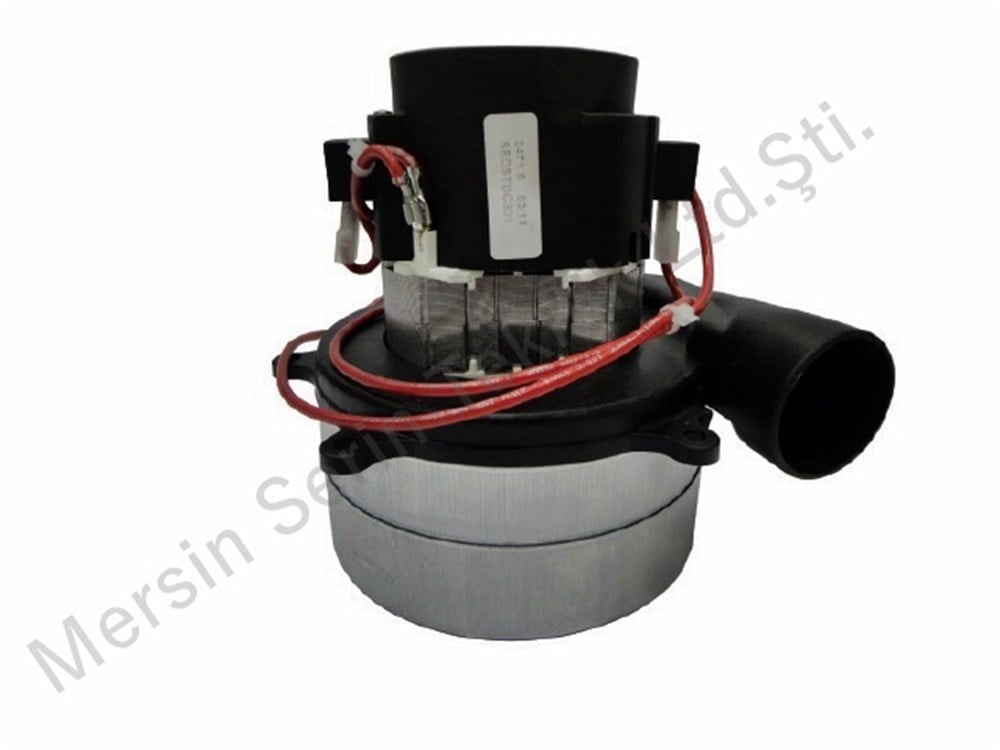 Ametek 24V(DC) 400W Çiftfan Eksozlu Endüstriyel Süpürge Motoru