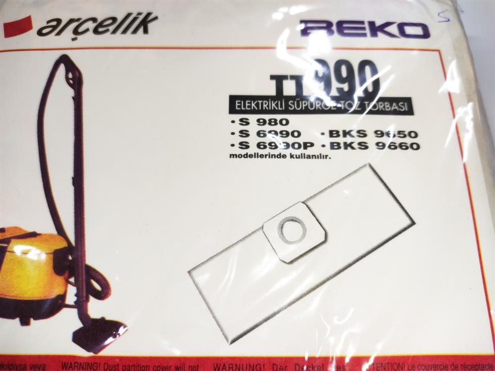 Arçelik Beko TT 990 Yıkamalı Süpürge Kağıt Torba (5'li Paket)