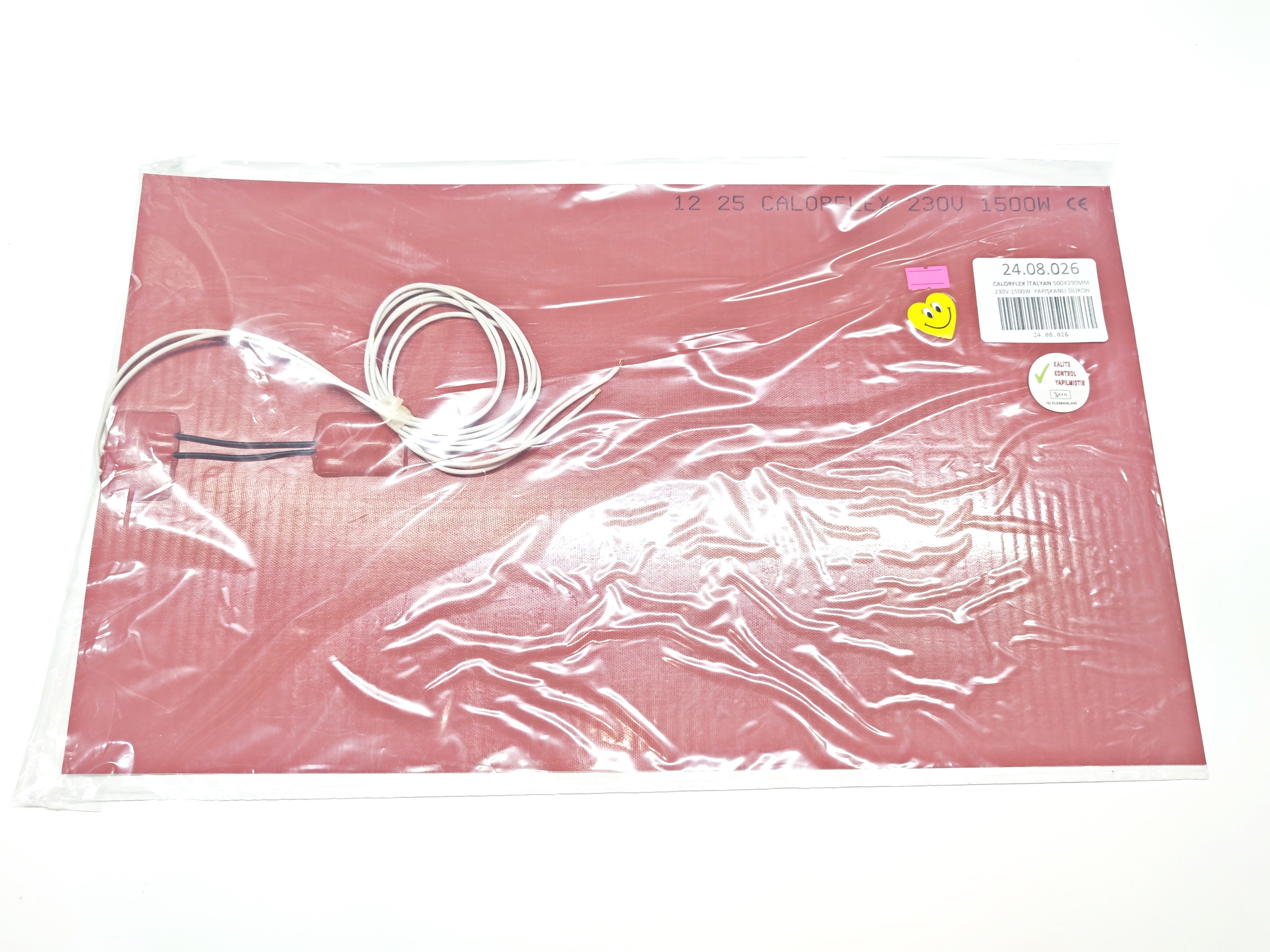 Calorflex İtalyan Açık Büfe Silikon Rezistans 500x290 mm 230V 1500W Yapışkanlı Termikli Isıtıcı