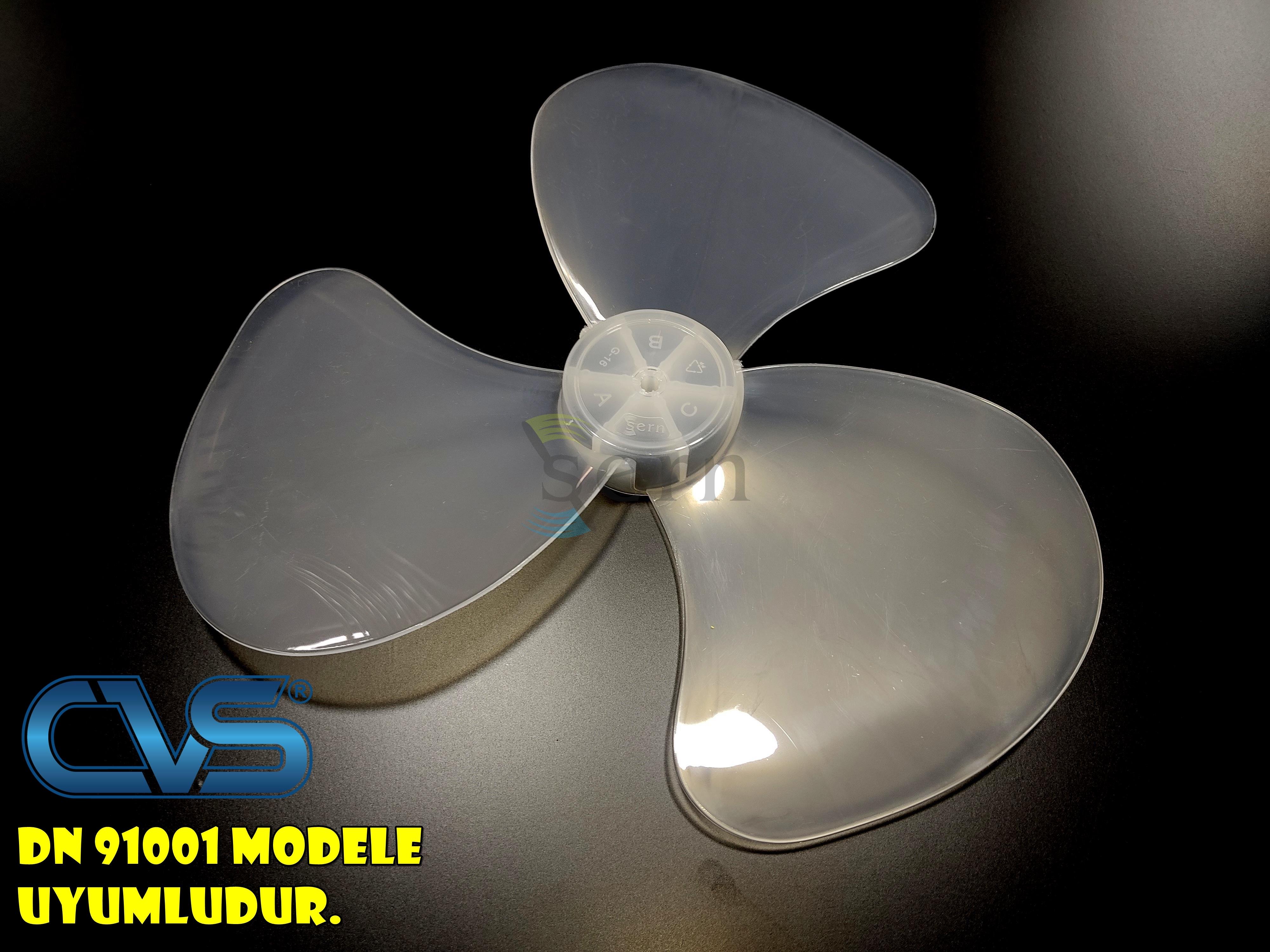 CVS DN 91001 Modele Uyumlu Vantilatör Pervanesi 3 kanat 16inç 36cm Yumuşak Esnek 